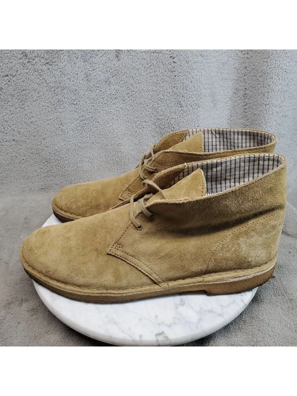 Clarks Shoes Mens Size 10 Originals Tan Suede Desert Boots *Read*